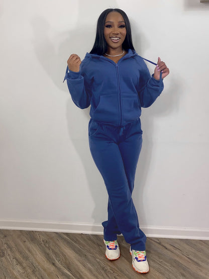 Women Sweatsuit Set 2 Piece Outfits Casual Hoodies Tops And Sweatpants Jogger Tracksuits Loose Trousers