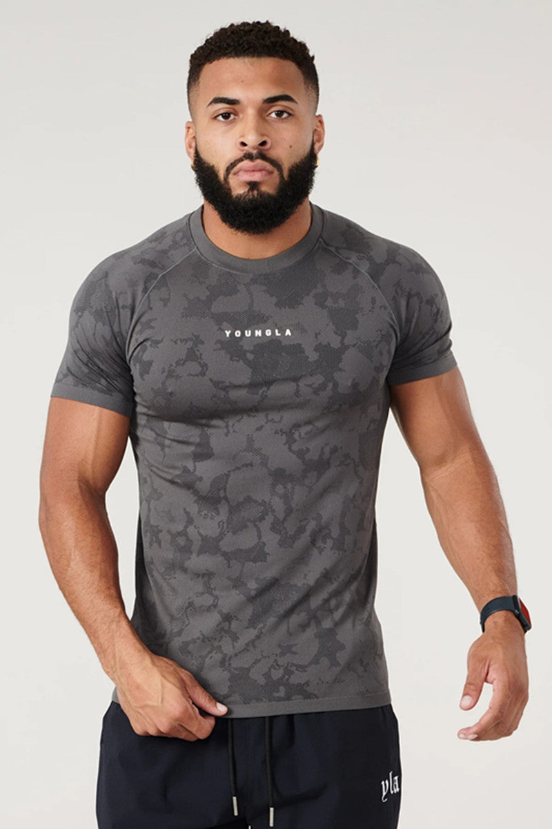 Workout Clothes Camouflage Sports T-shirt Men