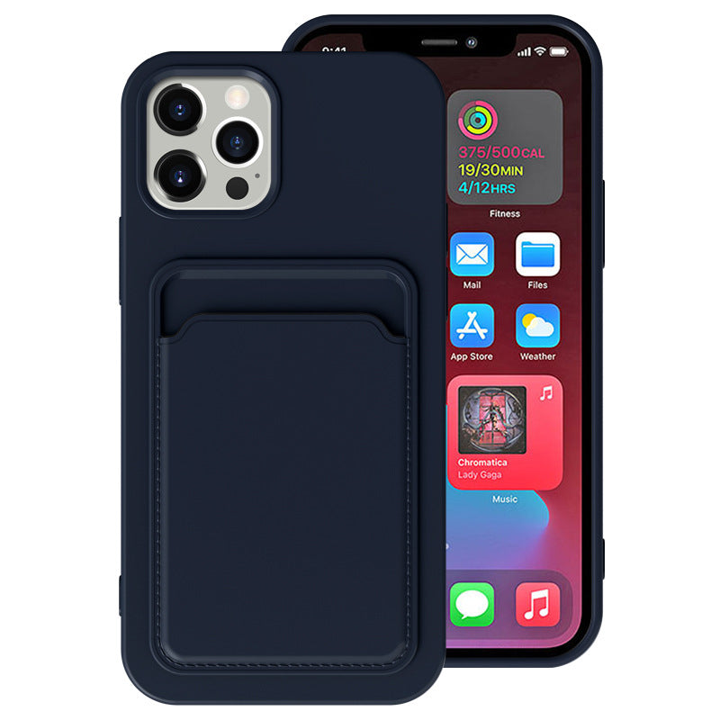 Compatible with Apple, Cross Border Suitable For Iphone12 Integrated Frosted Card Case Mobile Phone Shell Xr 11Tpu Card Soft Shell Spot E-Commerce