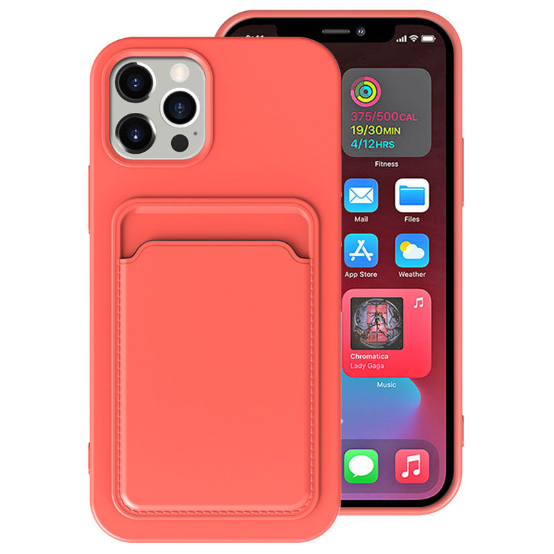 Compatible with Apple, Cross Border Suitable For Iphone12 Integrated Frosted Card Case Mobile Phone Shell Xr 11Tpu Card Soft Shell Spot E-Commerce