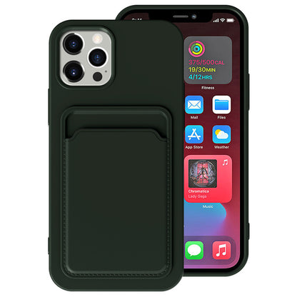 Compatible with Apple, Cross Border Suitable For Iphone12 Integrated Frosted Card Case Mobile Phone Shell Xr 11Tpu Card Soft Shell Spot E-Commerce