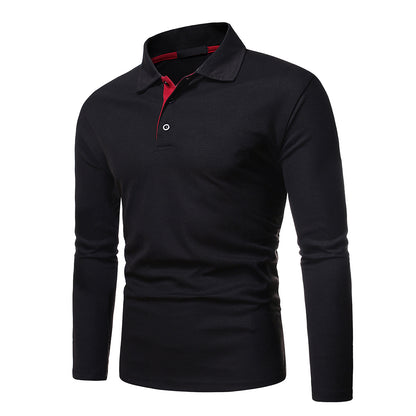 Men's Long-sleeved Slim Casual Polo Shirt