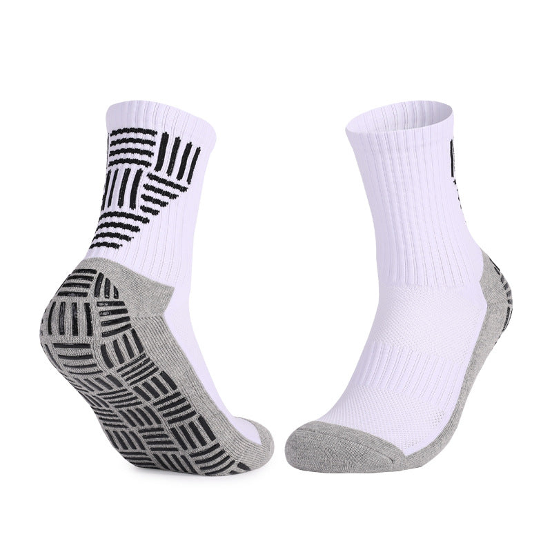 Thick Towel Bottom Mid-calf Soccer Socks Non-slip Sweat-proof Athletic Socks