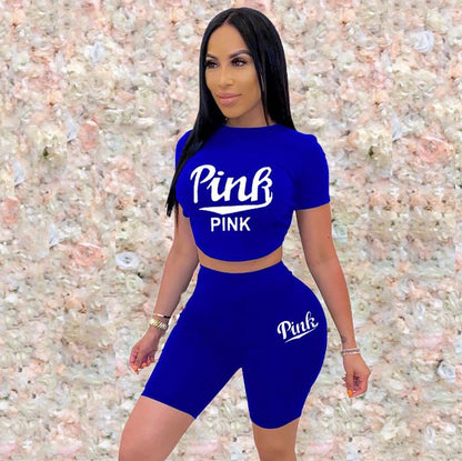 2 pcs Tracksuits Women Set Letters Sportswear