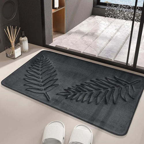 Memory Foam Bath Mat Toilet Mat Extra Soft Non-Slip Bathroom Mat Super