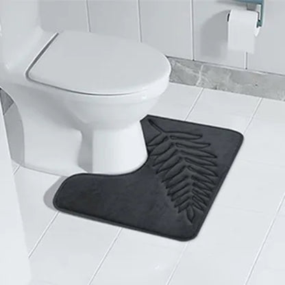 Memory Foam Bath Mat Toilet Mat Extra Soft Non-Slip Bathroom Mat Super