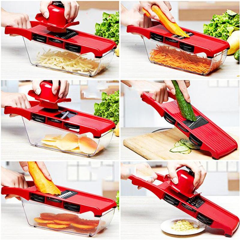 Vegetable Fruit Cutter with Steel Blade mandoline Slicer Potato Peeler