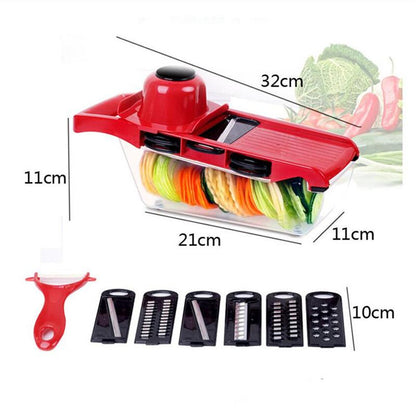 Vegetable Fruit Cutter with Steel Blade mandoline Slicer Potato Peeler